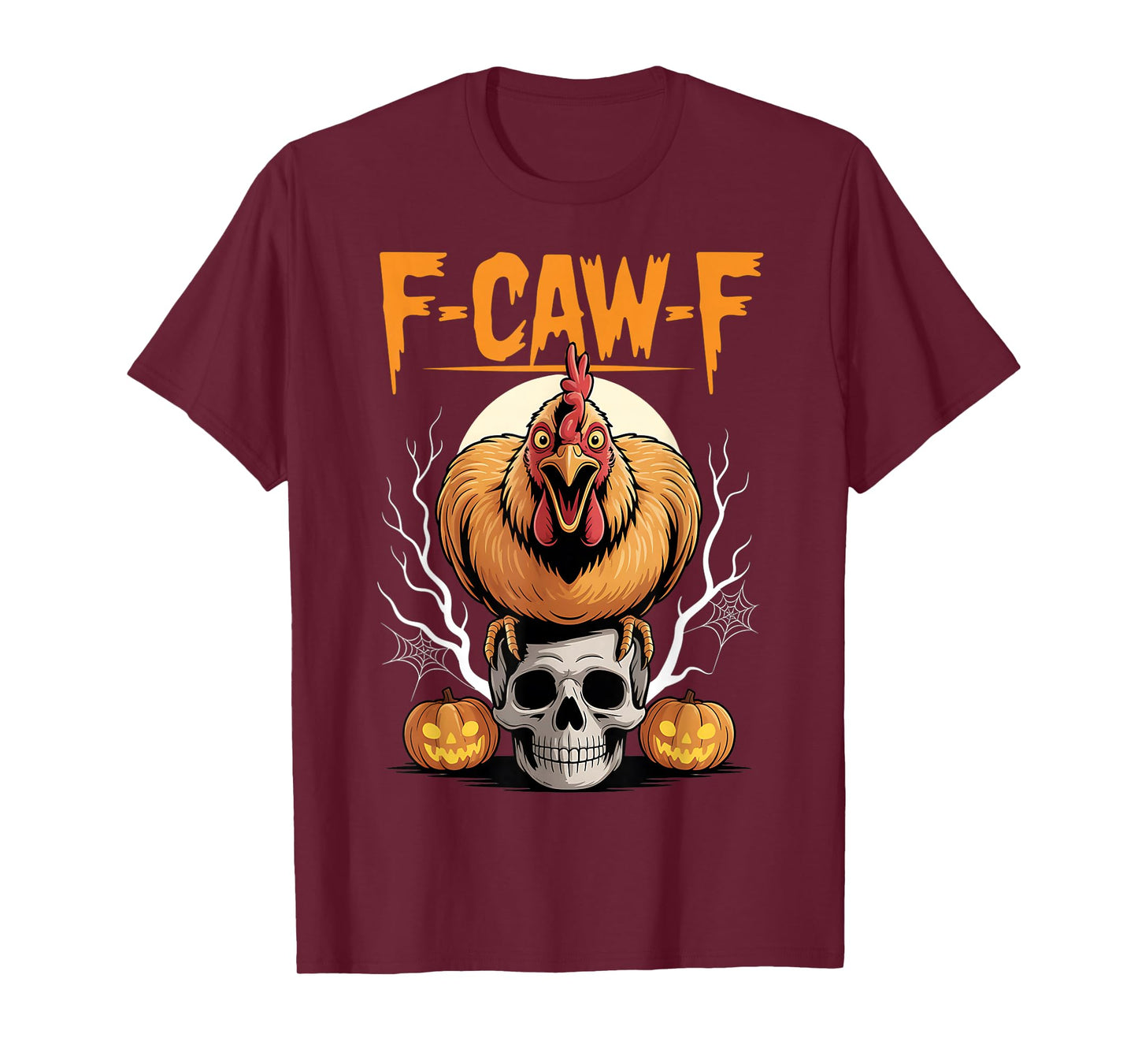 Retro F-Caw-F Funny Chicken Humor Quote Meme T-Shirt