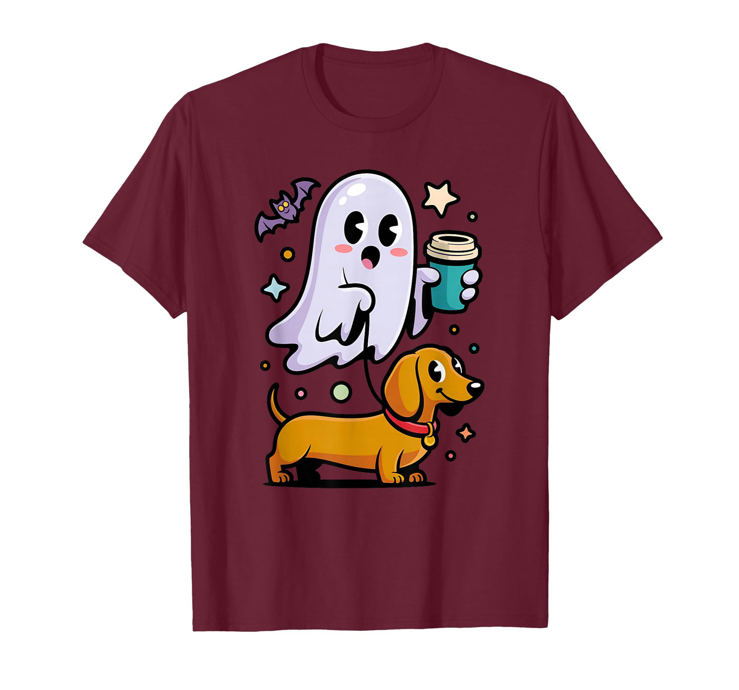 Funny Dachshund Ghost Halloween Spooky Season Weenie Dog T-Shirt