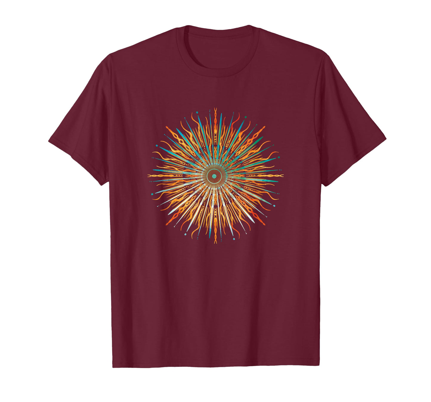 Sun Mandala T-Shirt - Geometric Abstract Starburst T-Shirt