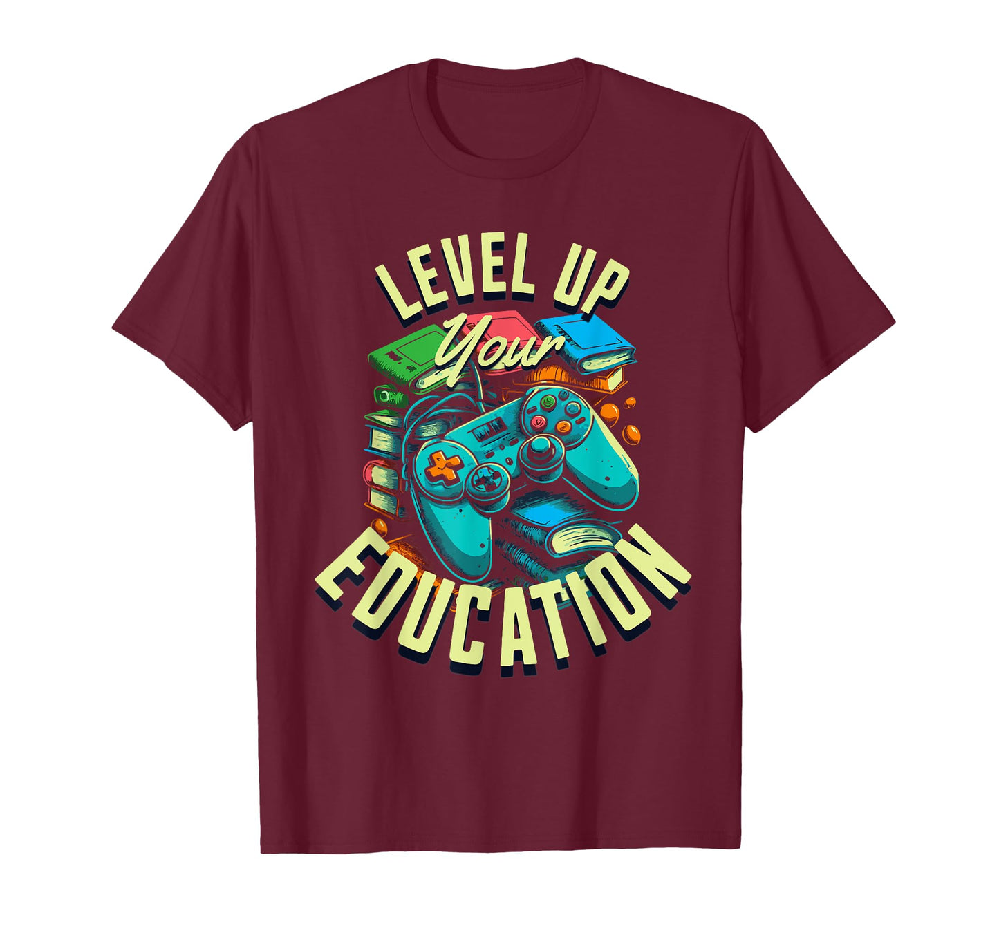 Level Up Your Education - Gaming-Inspired Teacher Design T-Shirt