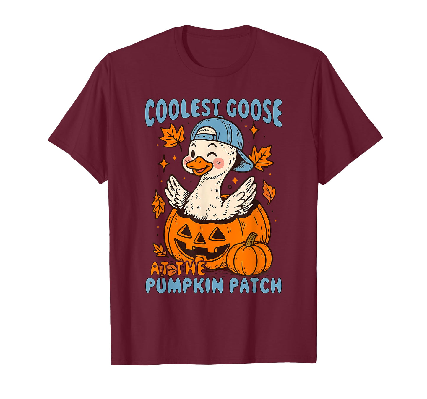 Coolest Goose at The Patch, Fall Goose Pumpkin Patch Toddler T-Shirt