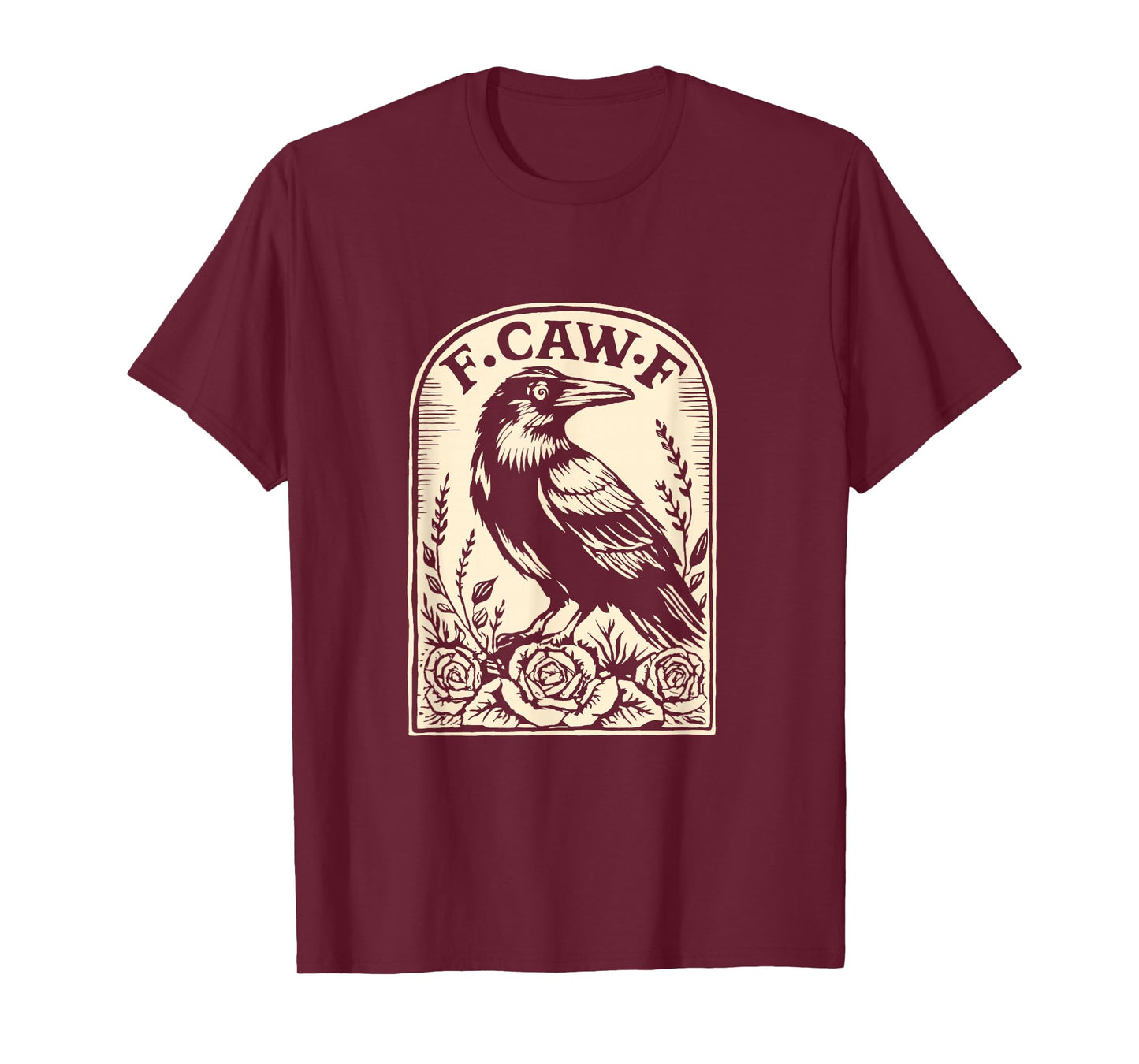 Bird Crow Raven Saying F CAW F Slogan Funny T-Shirt