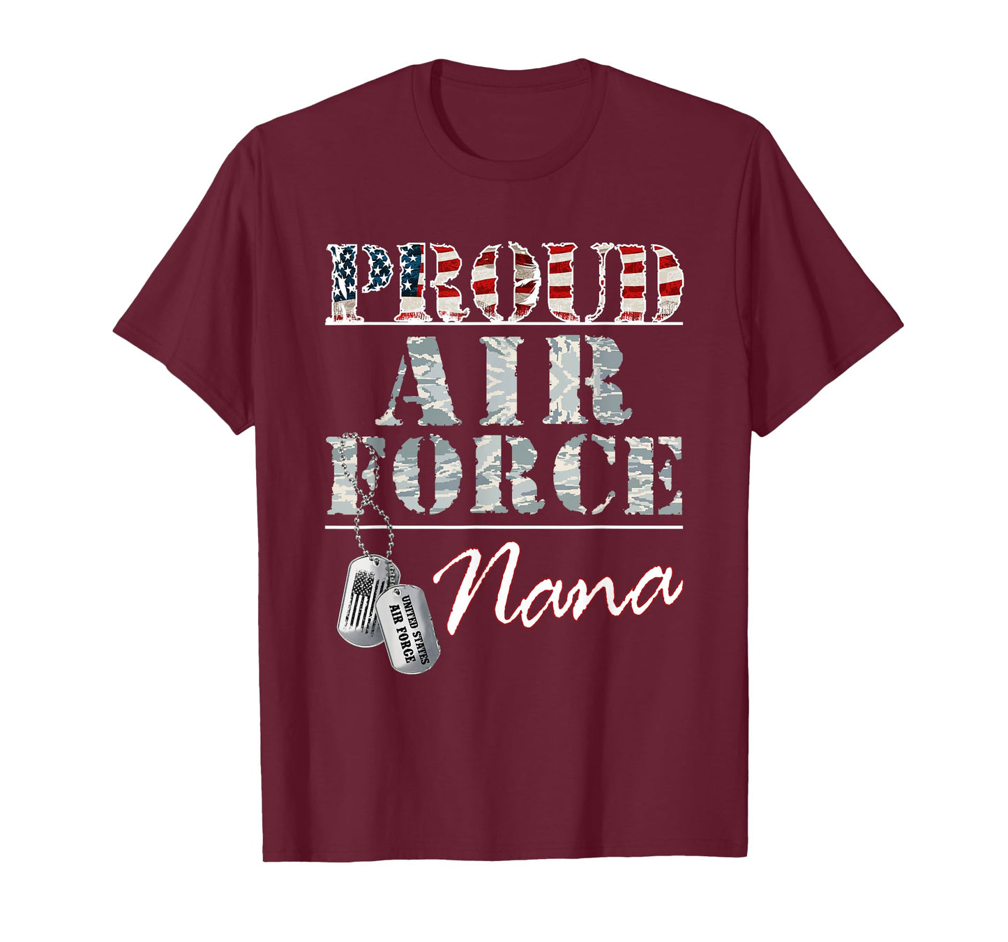 Proud Air Force Nana American Veteran Military T-Shirt