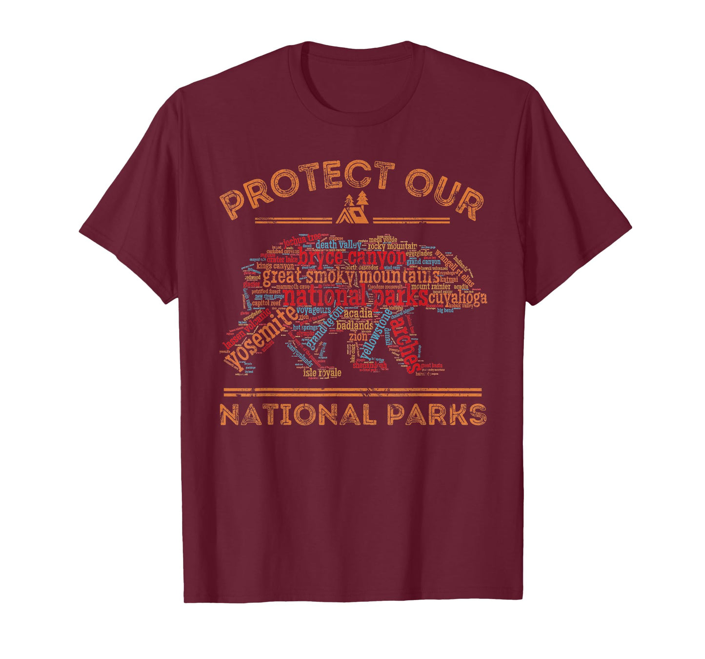 Protect Our Parks National Park Bear Nature Hiking T-Shirt