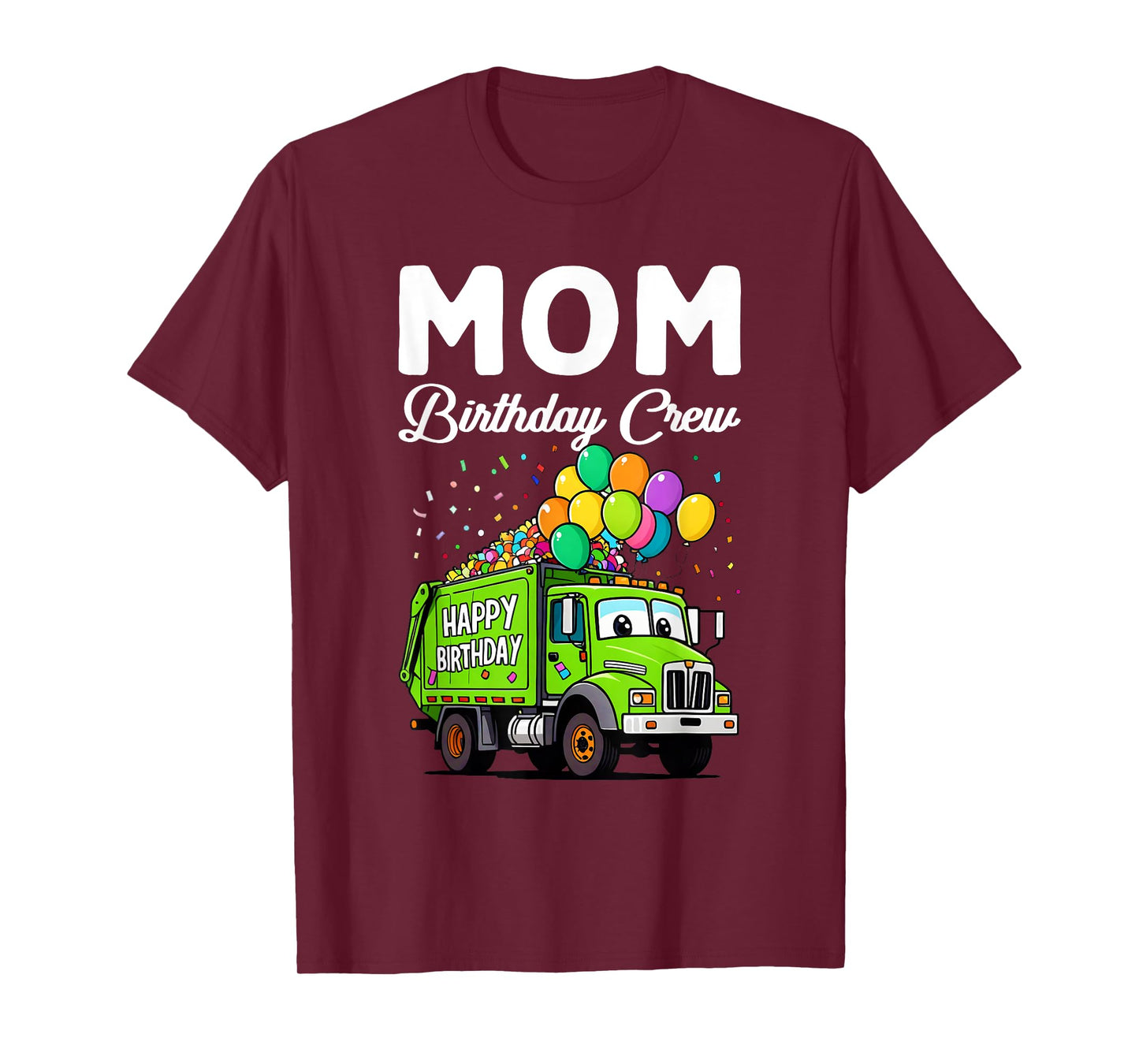 Mom Birthday Crew Boys Garbage Truck Bday Family Matching T-Shirt