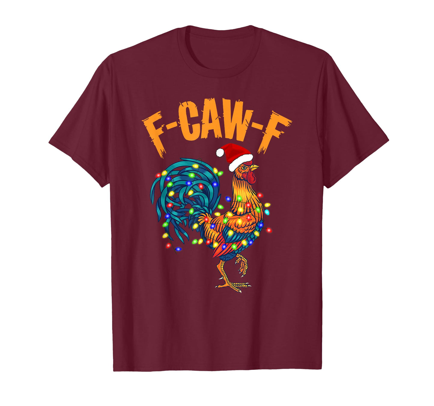 F-Caw-F Funny Chicken Humor Rooster Meme Christmas Pajamas T-Shirt
