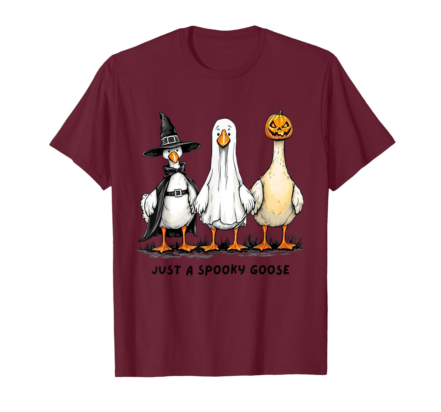 Just A Spooky Goose Halloween Silly Funny tee T-Shirt