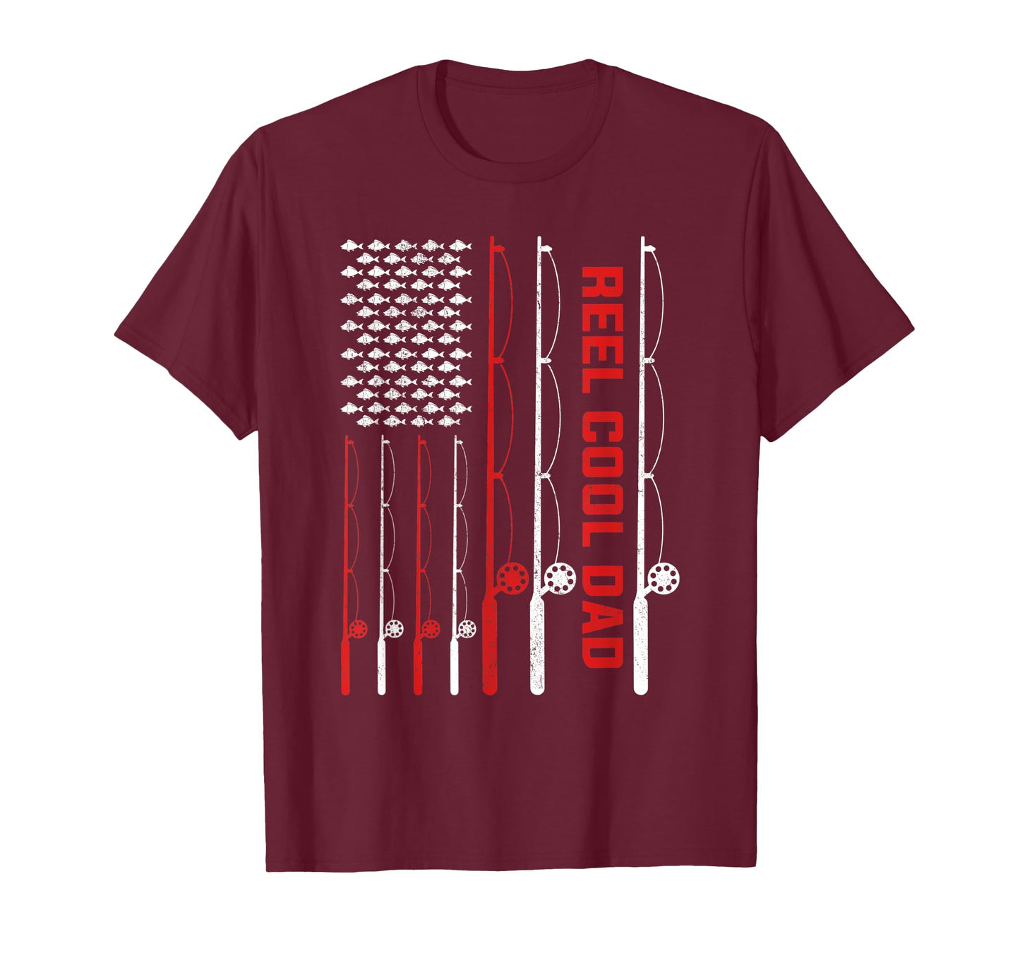 Mens Reel Cool Dad Fathers Day Fishing T-Shirt