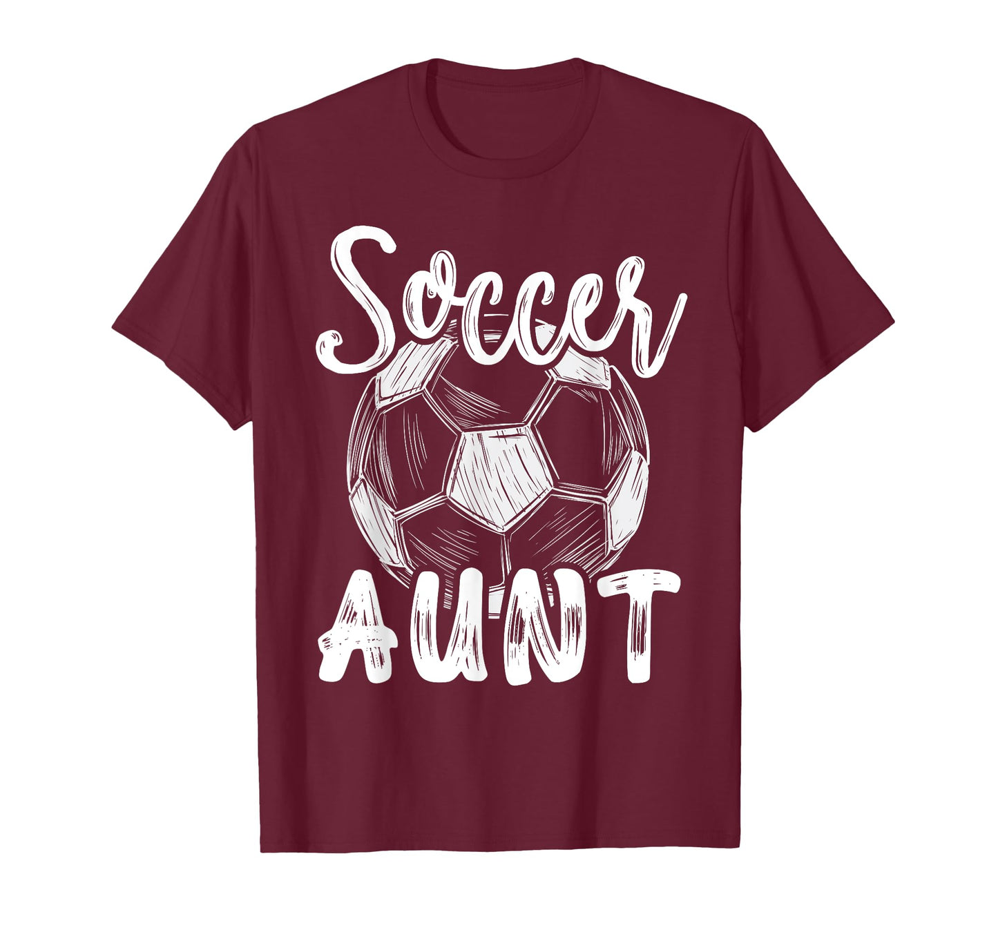 Soccer Aunt Women Family Matching Team Player Soccer Ball T-Shirt