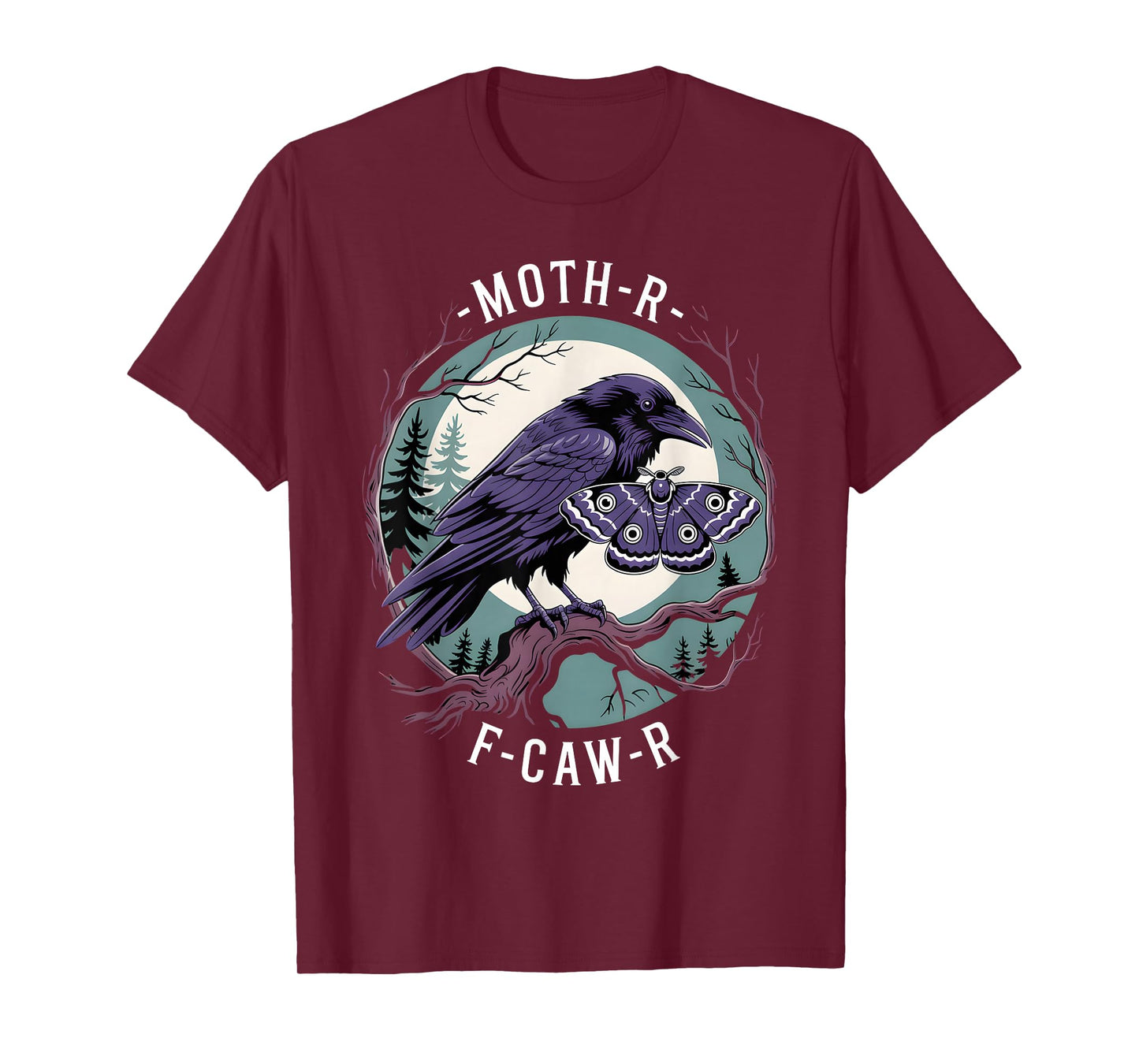 Funny Crow F-Caw-F Raven Bird Gothic Halloween Party Joke T-Shirt