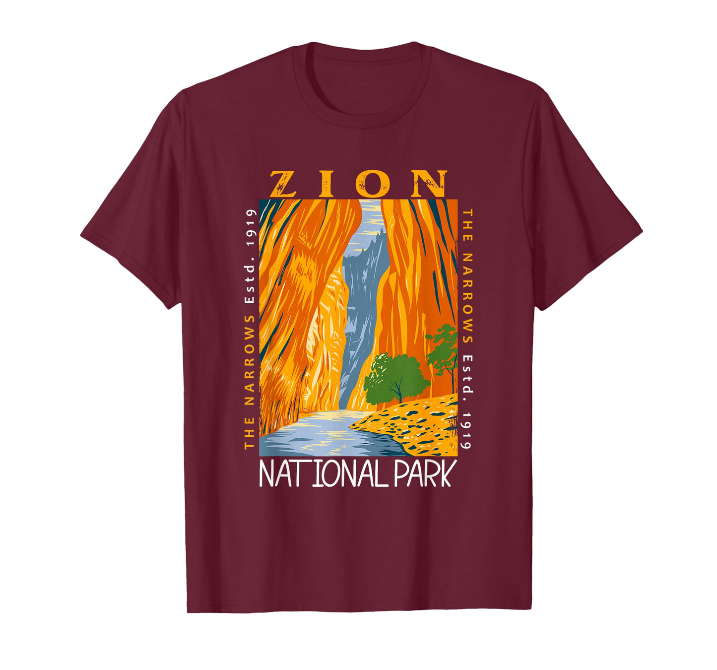 Zion National Park Utah Vintage The Narrows Vintage T-Shirt