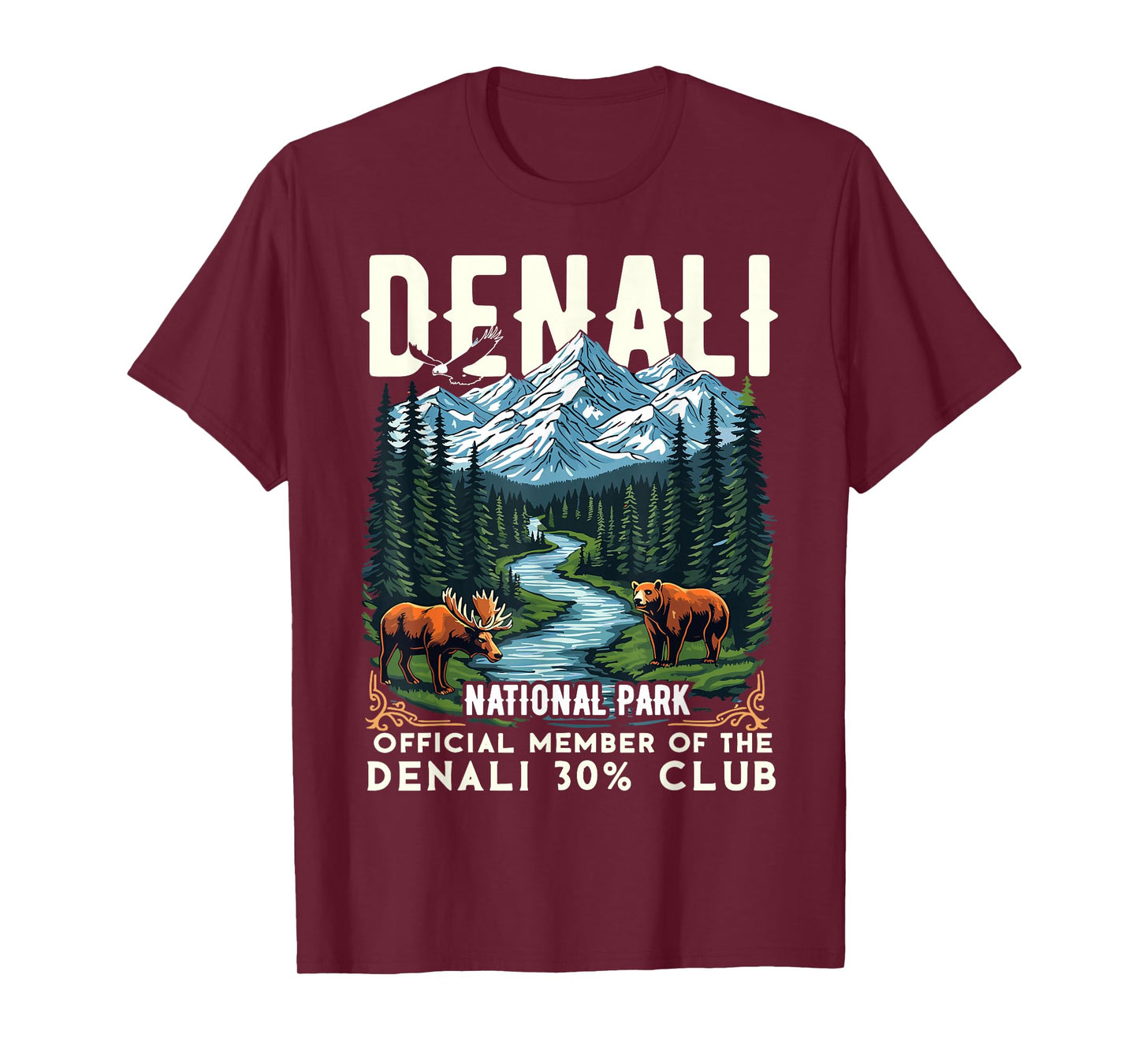 Denali 30% Club Shirt Alaska National Park Souvenir T-Shirt