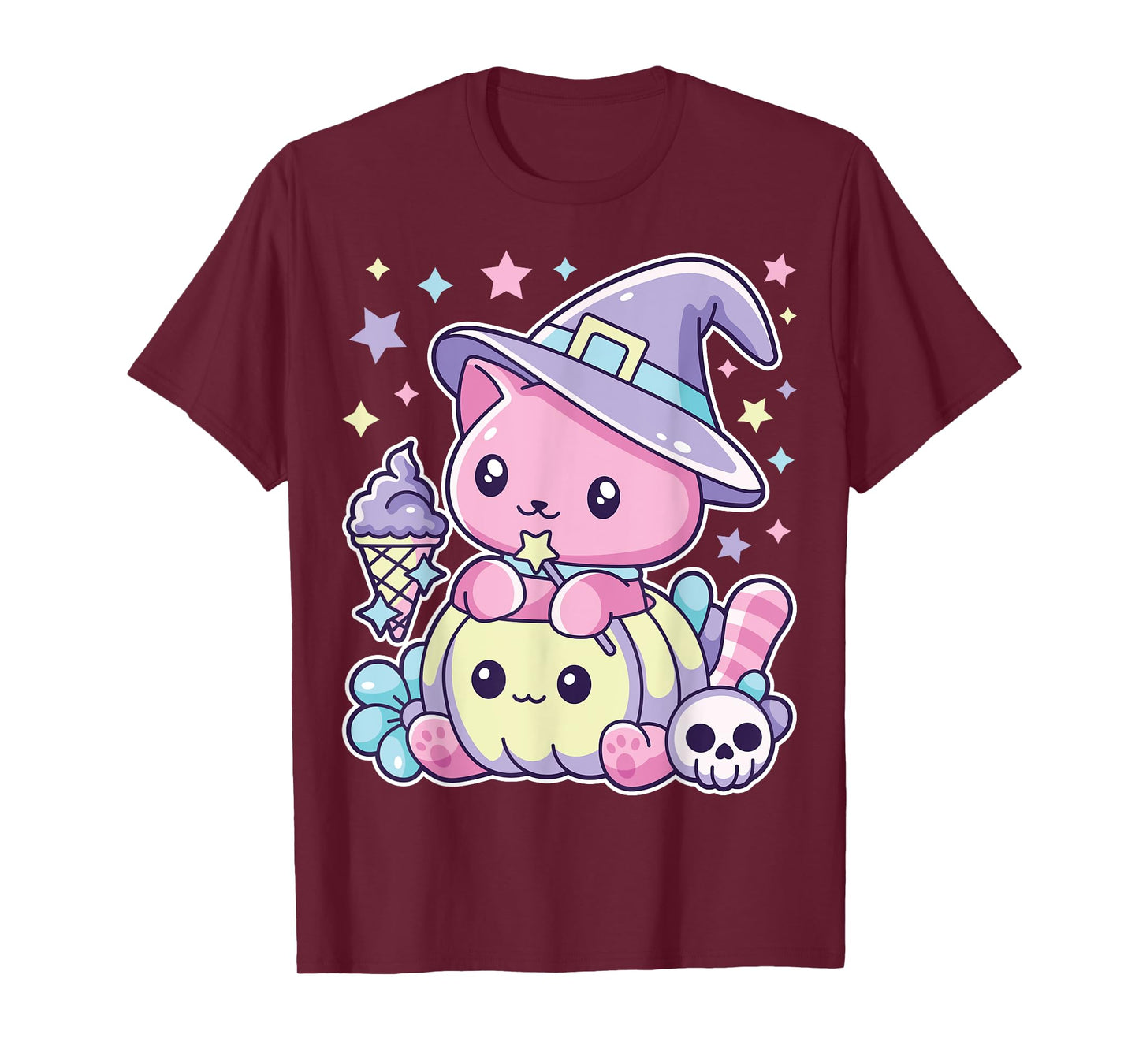 Spooky Halloween Kitty Witch Cat Animal Pumpkin Girl Toddler T-Shirt