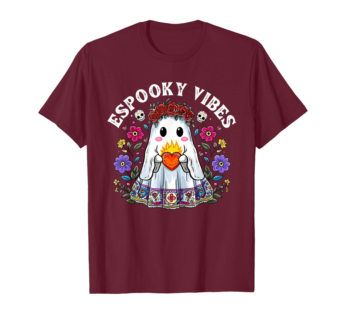 Espooky Vibes Maestra Halloween Spanish Mexican Teacher T-Shirt