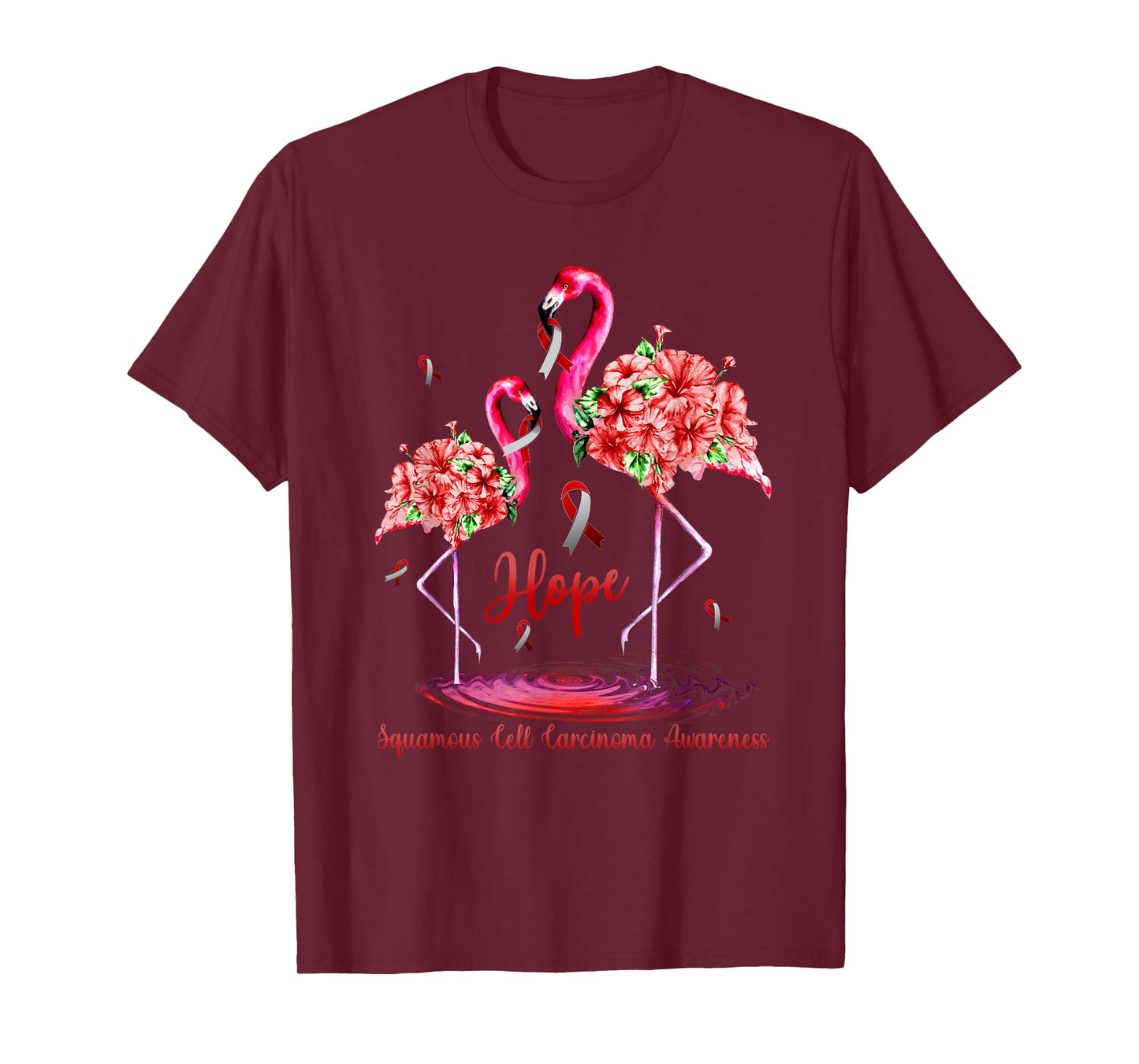 Flamingo Squamous Cell Carcinoma Awareness T-Shirt