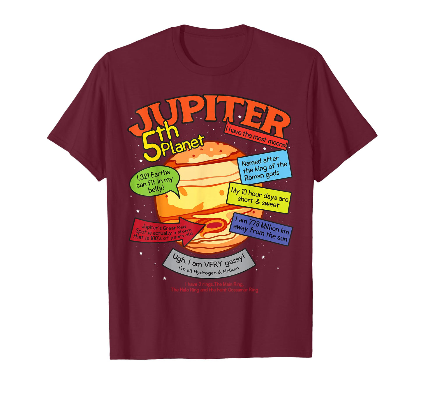 Teaching, learning, about space - Jupiter, planets, gift T-Shirt
