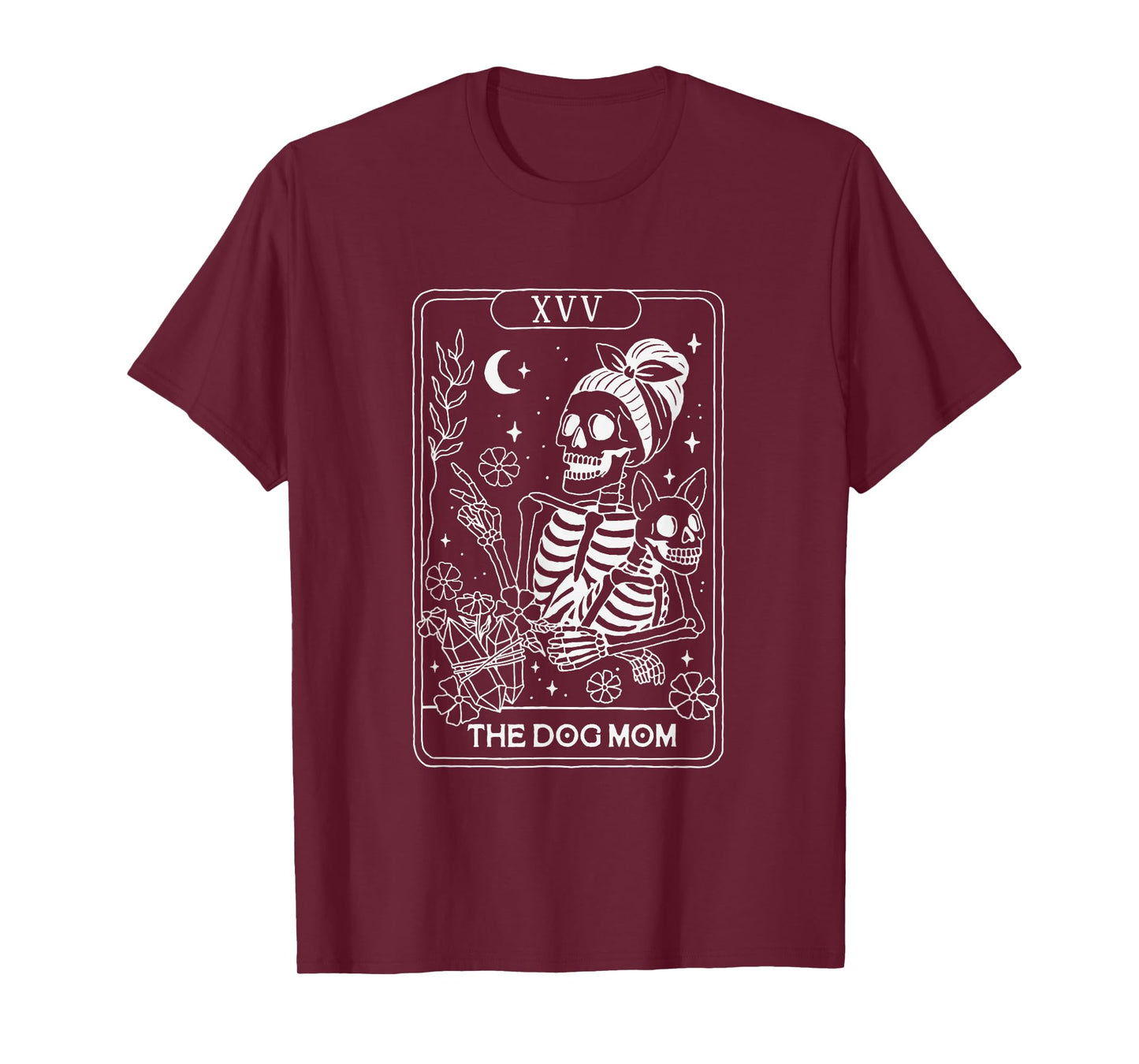 Skeleton Tarot The Dog Mom Gothic Witch T-Shirt