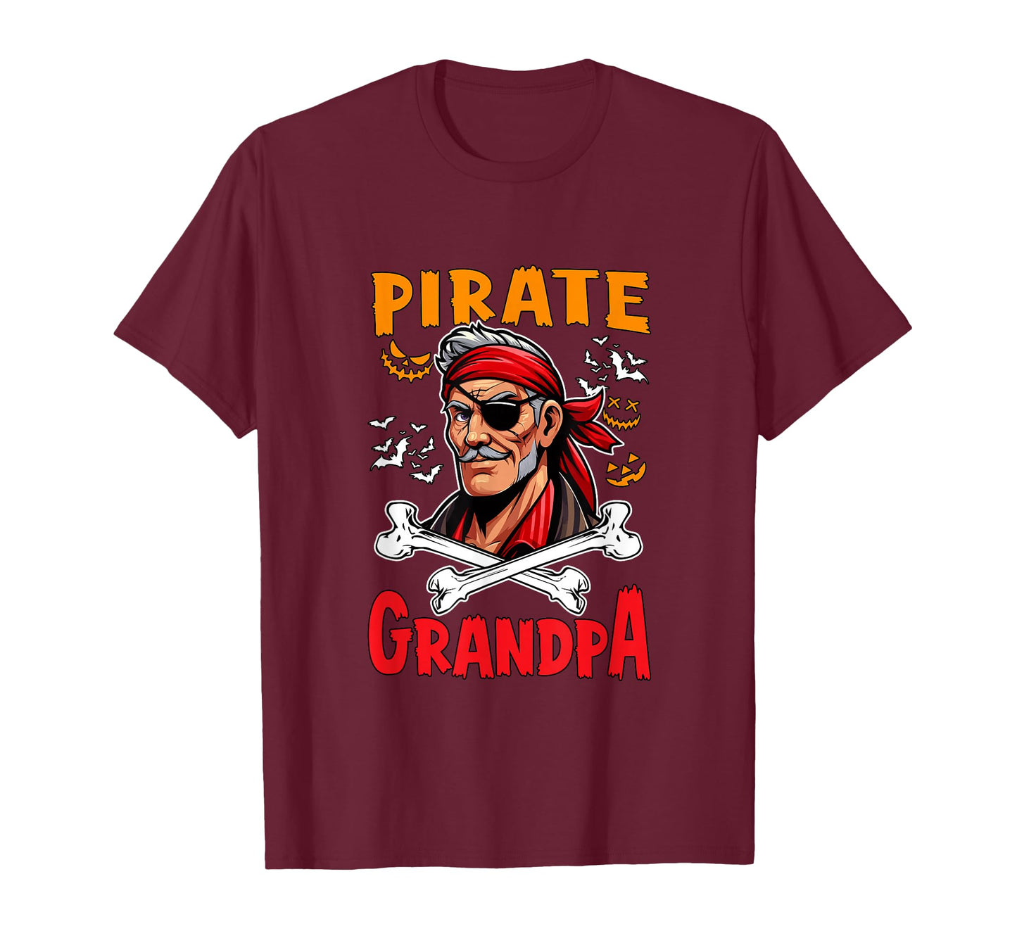 Pirate Grandpa Halloween Pirate Lover Funny Men Family Group T-Shirt
