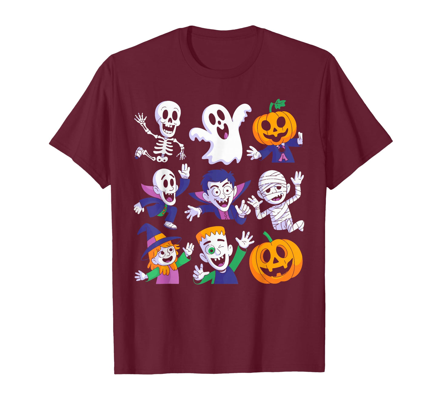 Halloween Costume Dance Skeleton Ghost Pumpkin Boys Girls T-Shirt