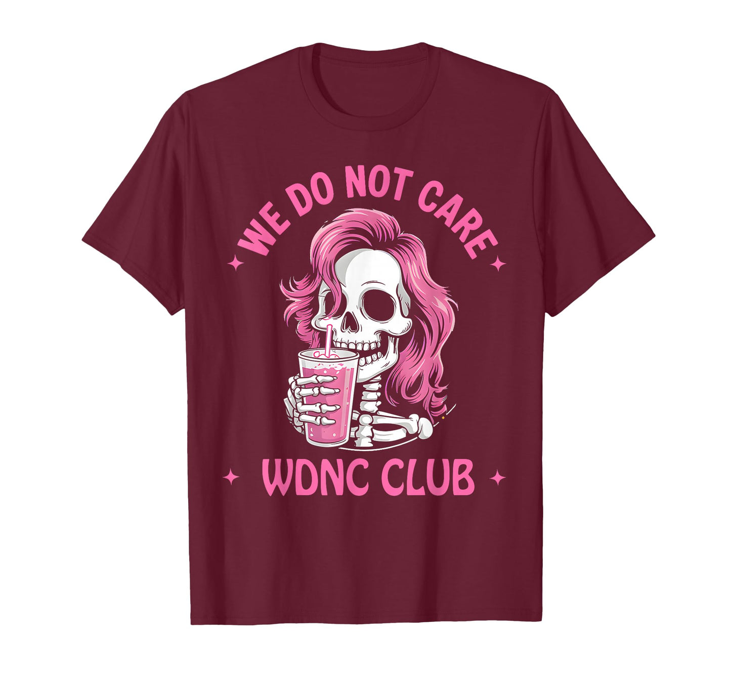 Women Girls Coffee Skeleton WDNC T-Shirt