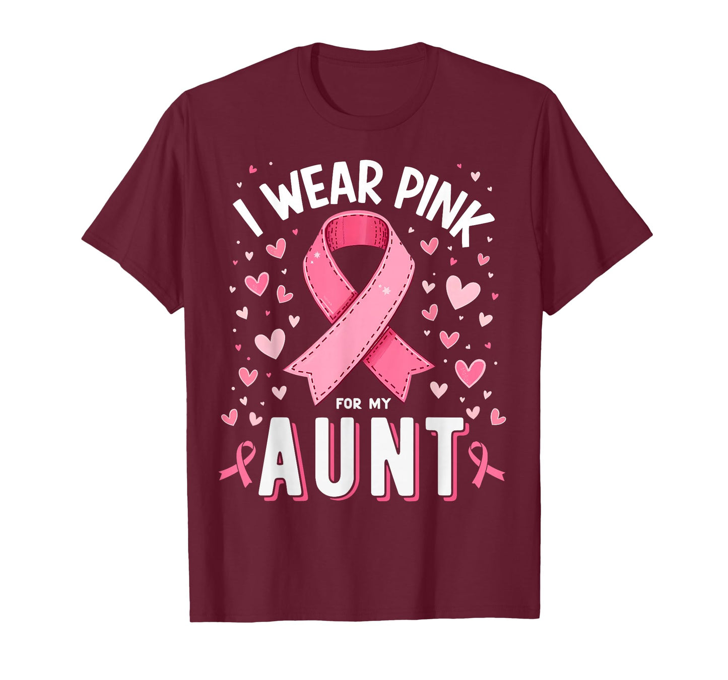 I Wear Pink For My Aunt Cancer Awareness T-Shirt