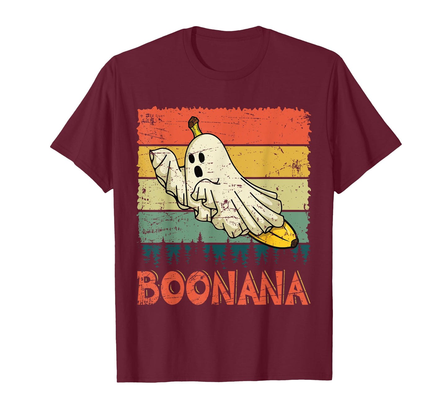 Boonana Banana Ghost Cute Kawaii Retro Vintage Halloween T-Shirt