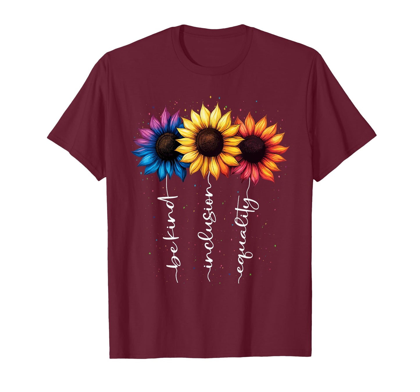 Summer Floral Equality LGBTQ Human Be Rainbow Kind Love Ally T-Shirt