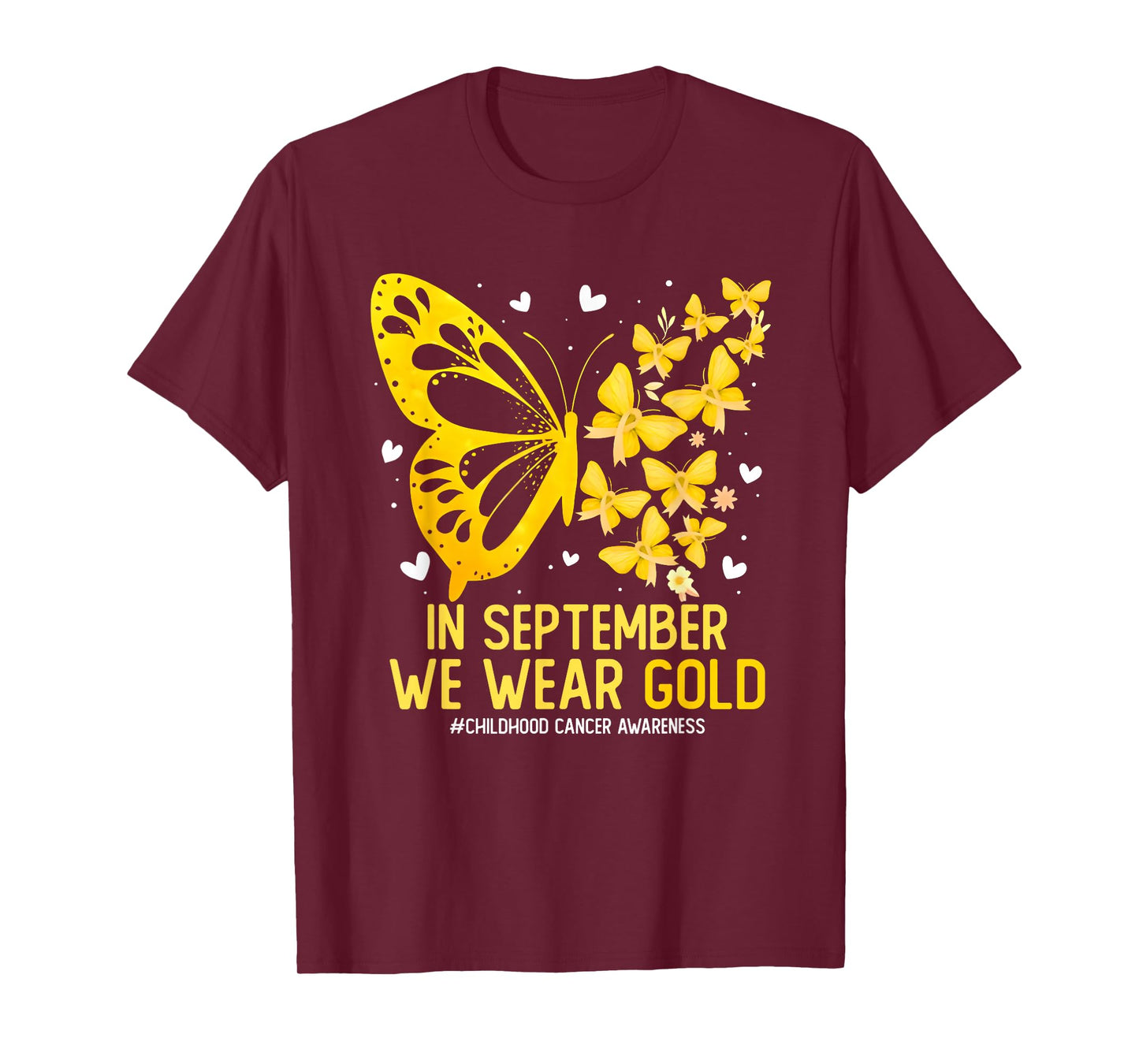 In September We Wear Gold Childhood Cancer Awareness Kids T-Shirt