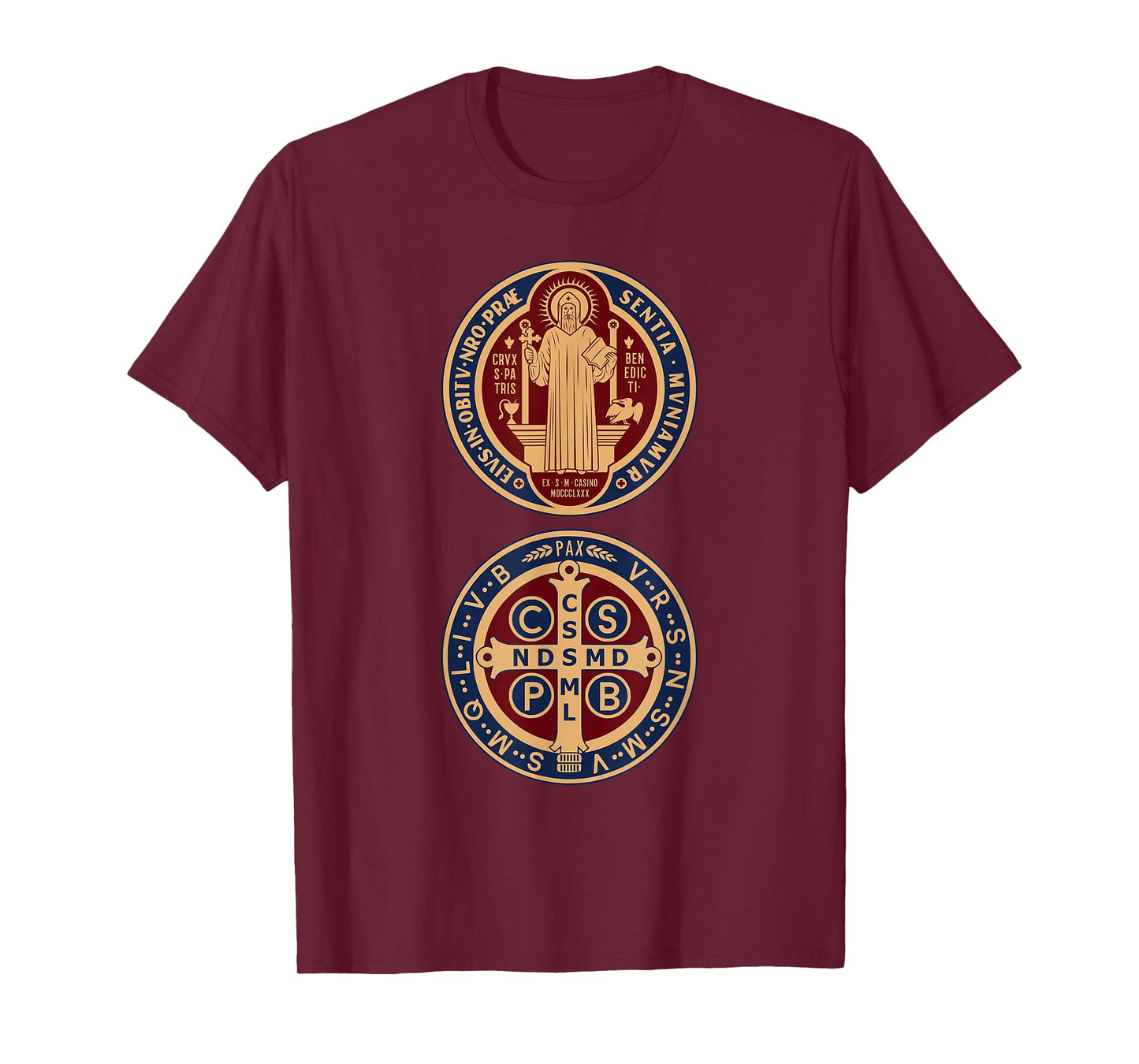 Saint Benedict Sacramental Medal Catholic T-Shirt