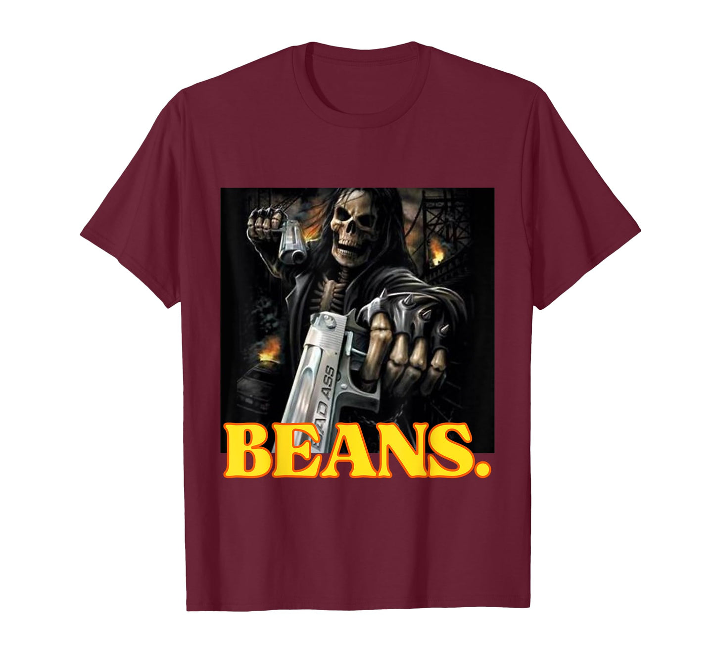 Beans Enjoyer Funny Cringe Hard Skeleton Meme T-Shirt