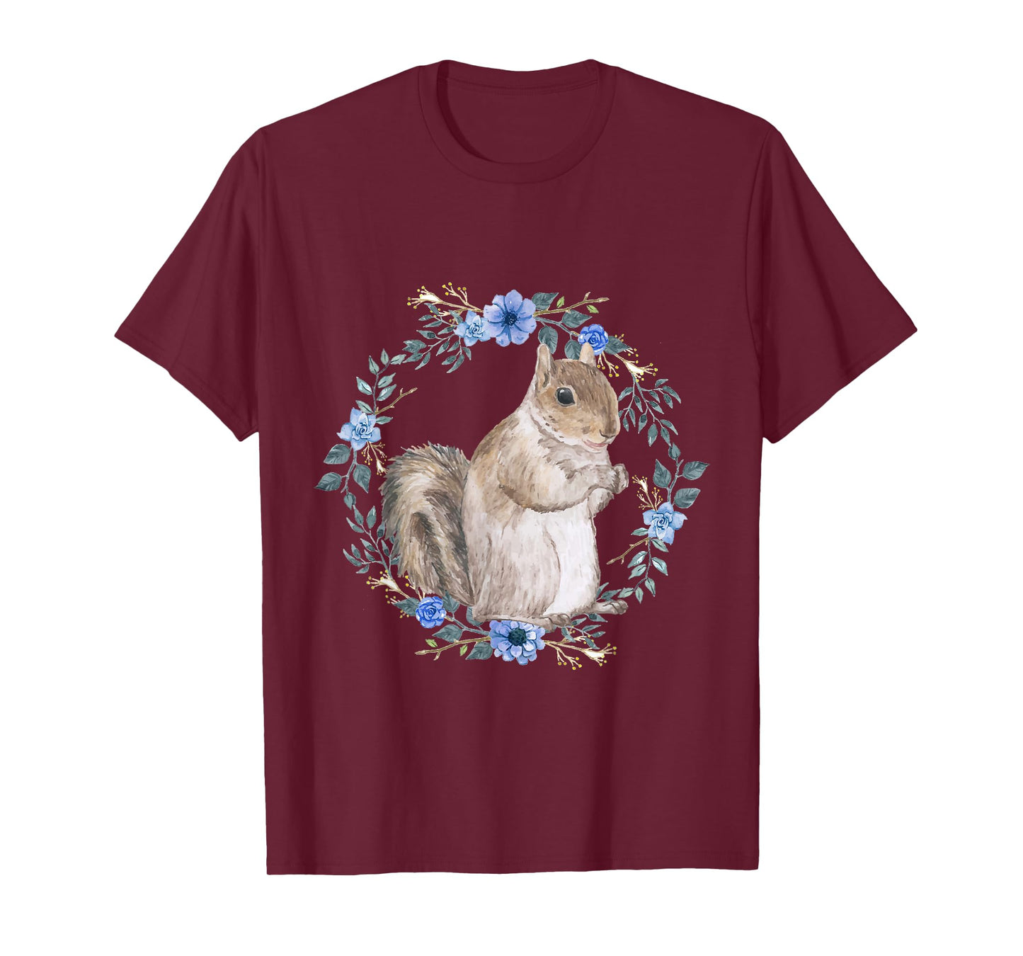 Flower Circle Squirrel T-Shirt