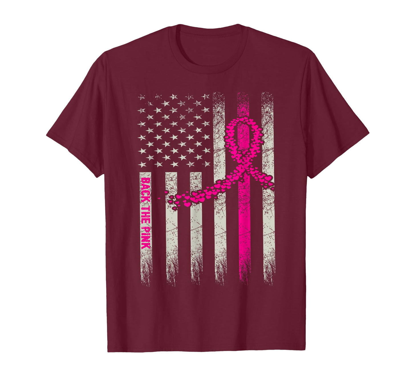 Back The Pink Breast Cancer Awareness Flag Toddler Women Men T-Shirt