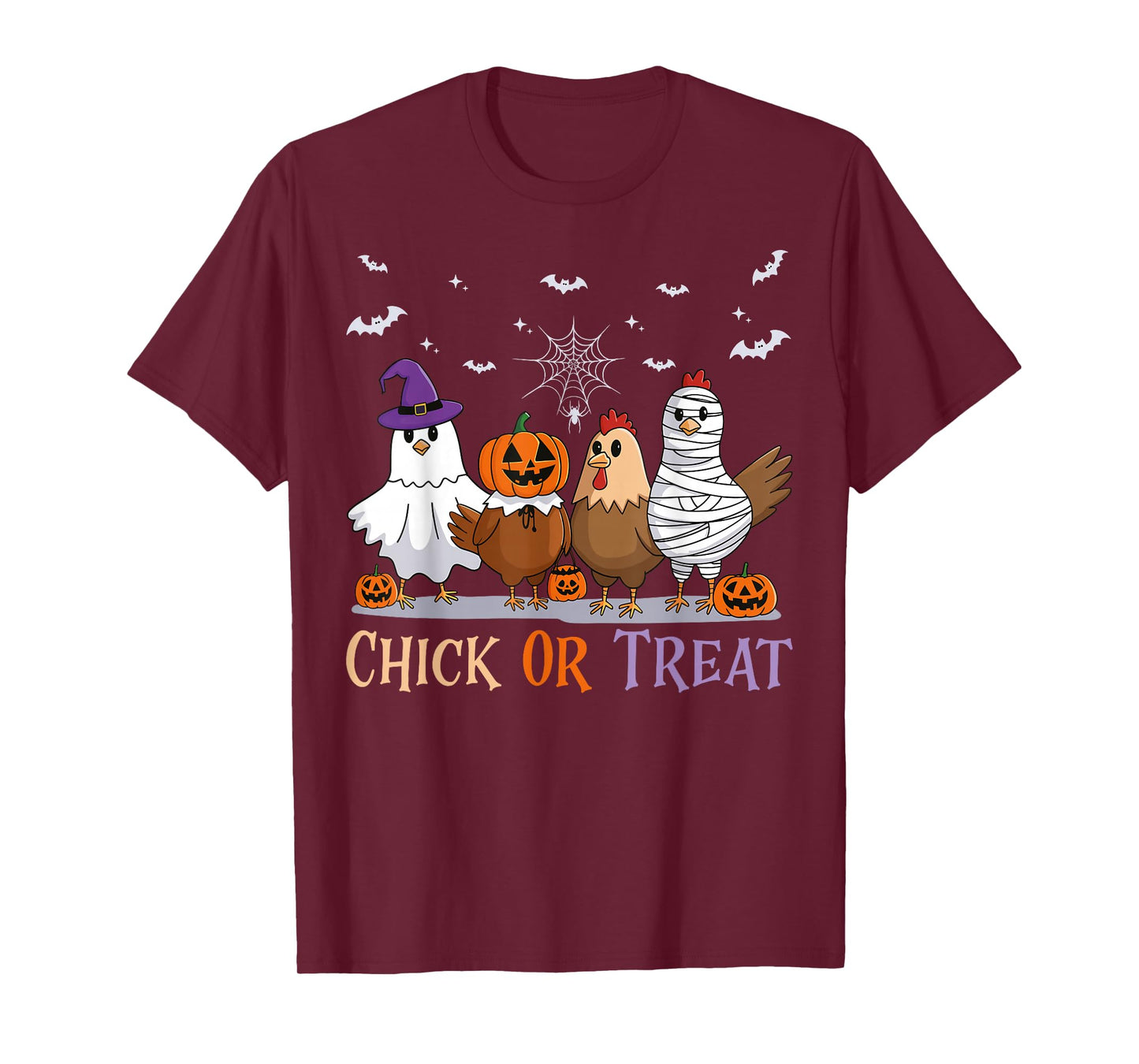 Funny Chick Or Treat Chickens Ghost Witchy Halloween T-Shirt