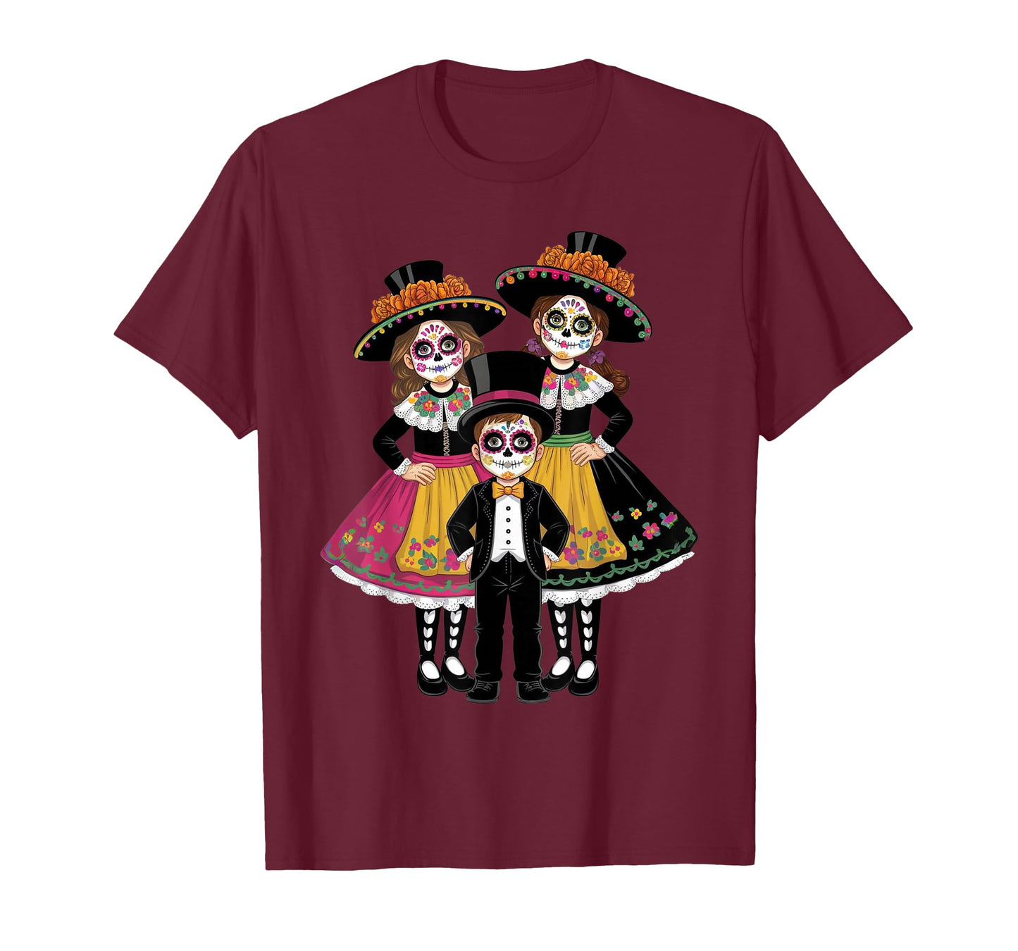 Mexico De Los Muertos Catrina Day of Dead Family Matching T-Shirt