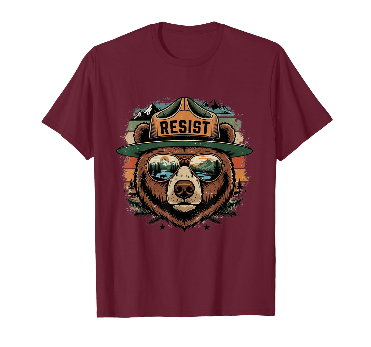 Resist Save National Parks Protect Hiking Camping T-Shirt