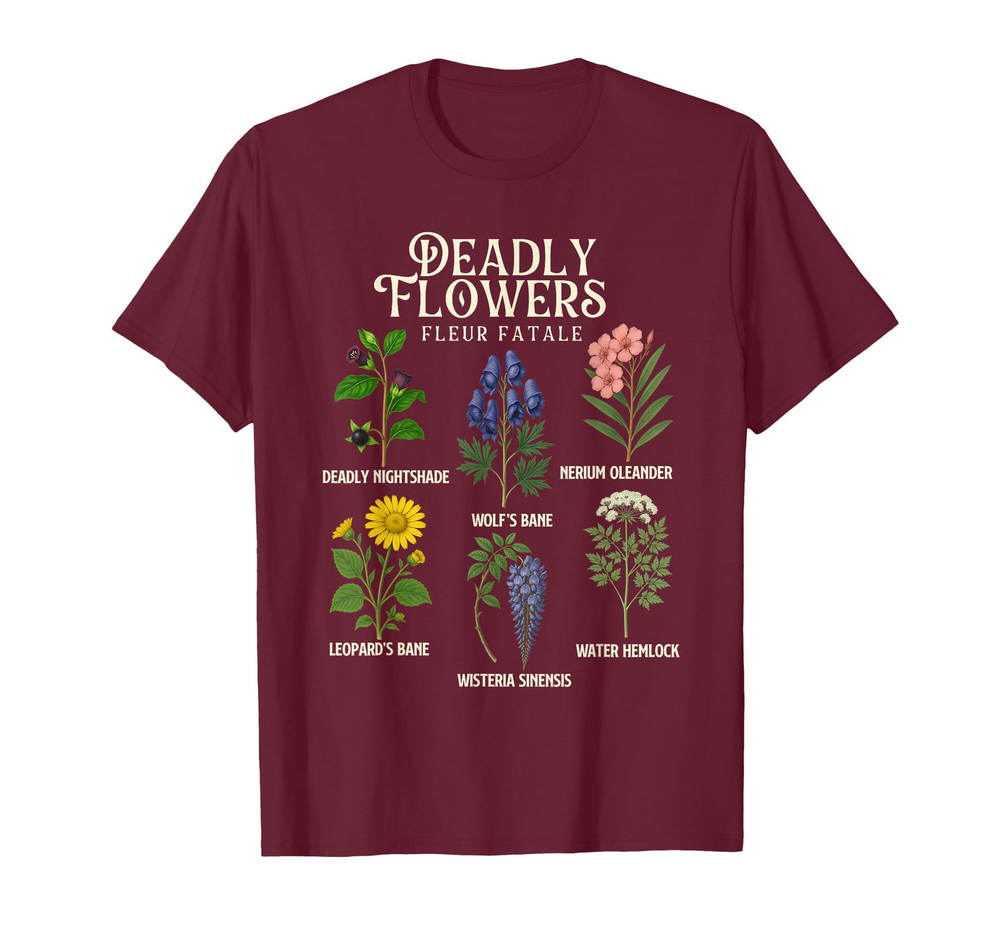 Deadly Flowers - Spooky Halloween Plant Lover Gardening T-Shirt