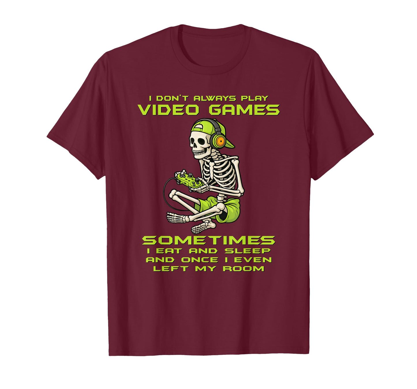 Gamer Skeleton Sarcastic Video Gaming Boys Men Kids T-Shirt