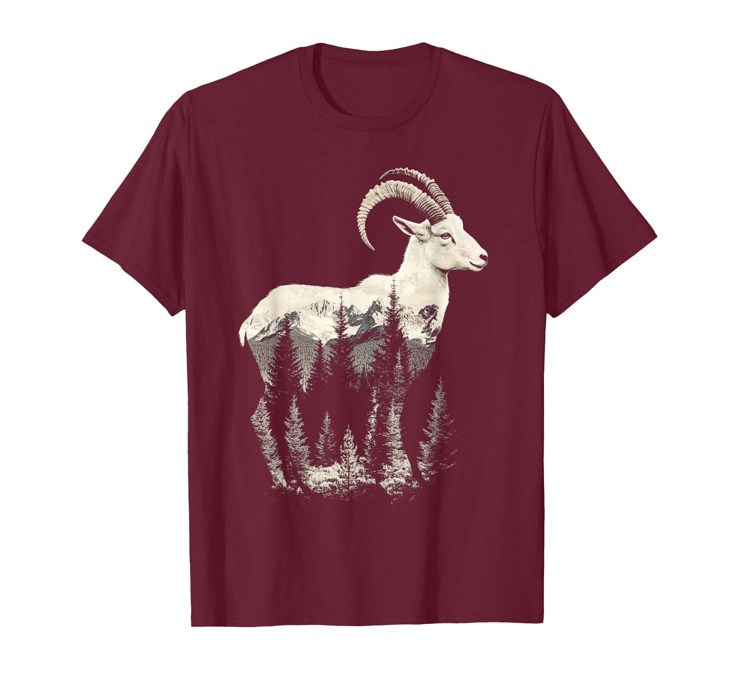 Goat Nature Lover Forest Mountains Animal Goat Lover T-Shirt