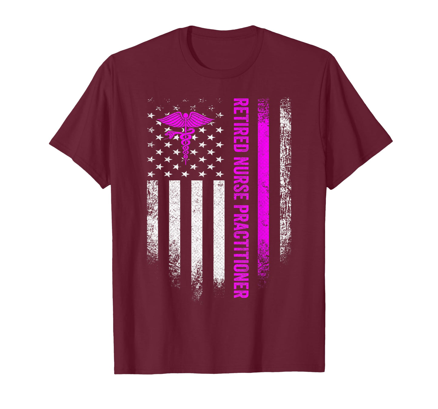 Vintage American Flag Proud Retired NP Nurse Practitioner T-Shirt
