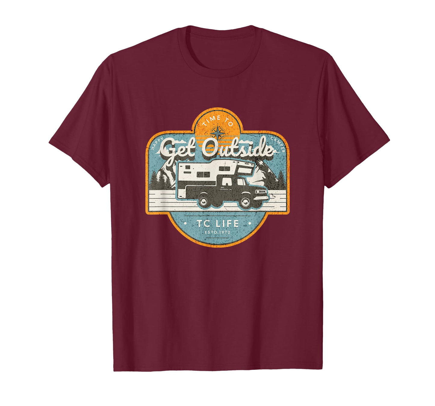 Mountain Adventure Truck Bed Camper for Forest Off-Road Fun T-Shirt