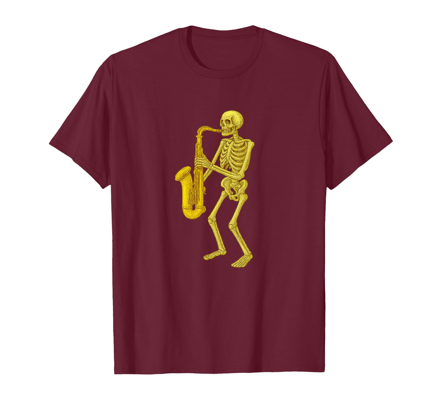 Skeleton Playing Tenor Saxophone - Marching Band Orchestra T-Shirt