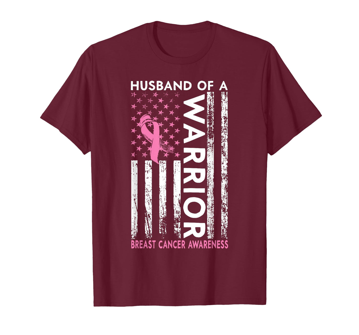Husband Of A Warrior Breast Cancer Awareness T-Shirt
