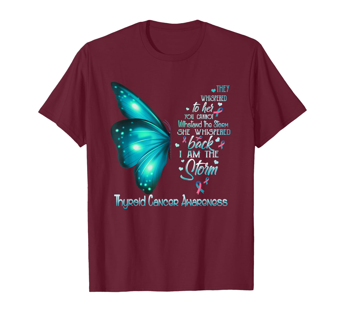 I am the storm Thyroid Cancer Awareness Butterfly T-Shirt