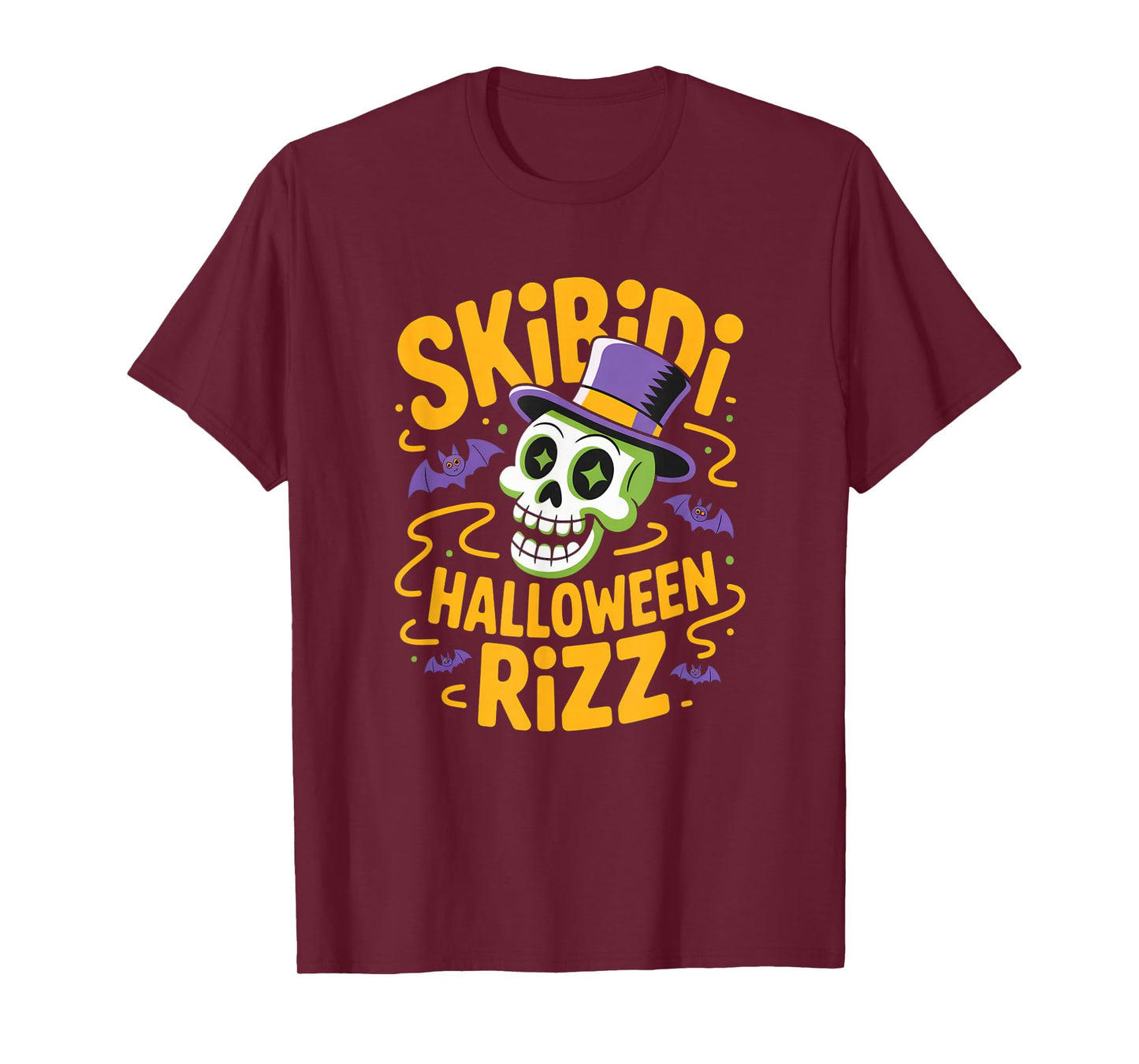 Skibidi Halloween Rizz - Funny Halloween Skeleton Shirt T-Shirt