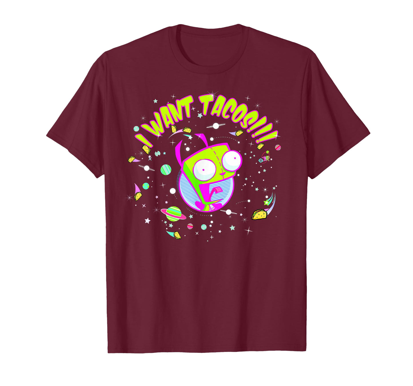 Invader Zim Gir I Want Tacos Space T-Shirt