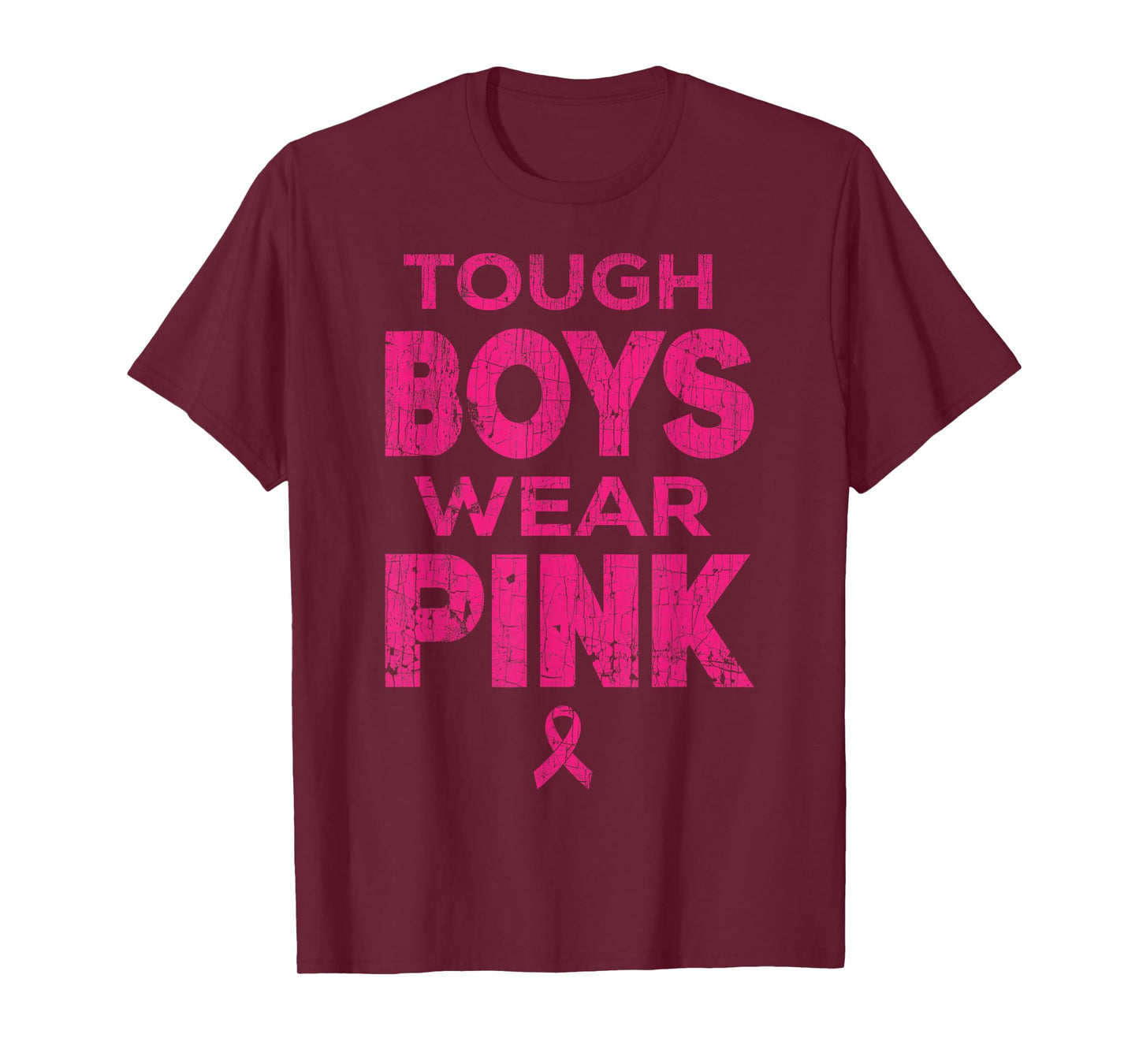 Tough Guys Wear Pink Breast Cancer Awareness Shirts Men Boys T-Shirt