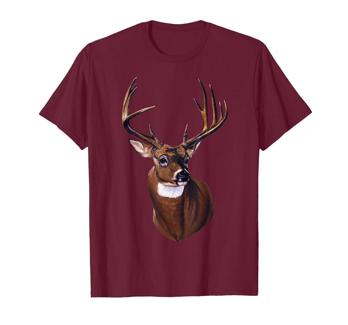 Whitetail Deer Portrait Antlers Wildlife Animal Graphic T-Shirt
