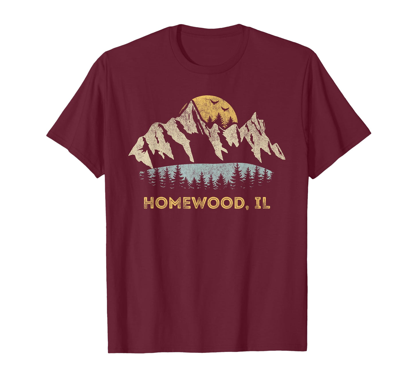 Homewood Illinois Mountain Sunset Sunrise IL T-Shirt