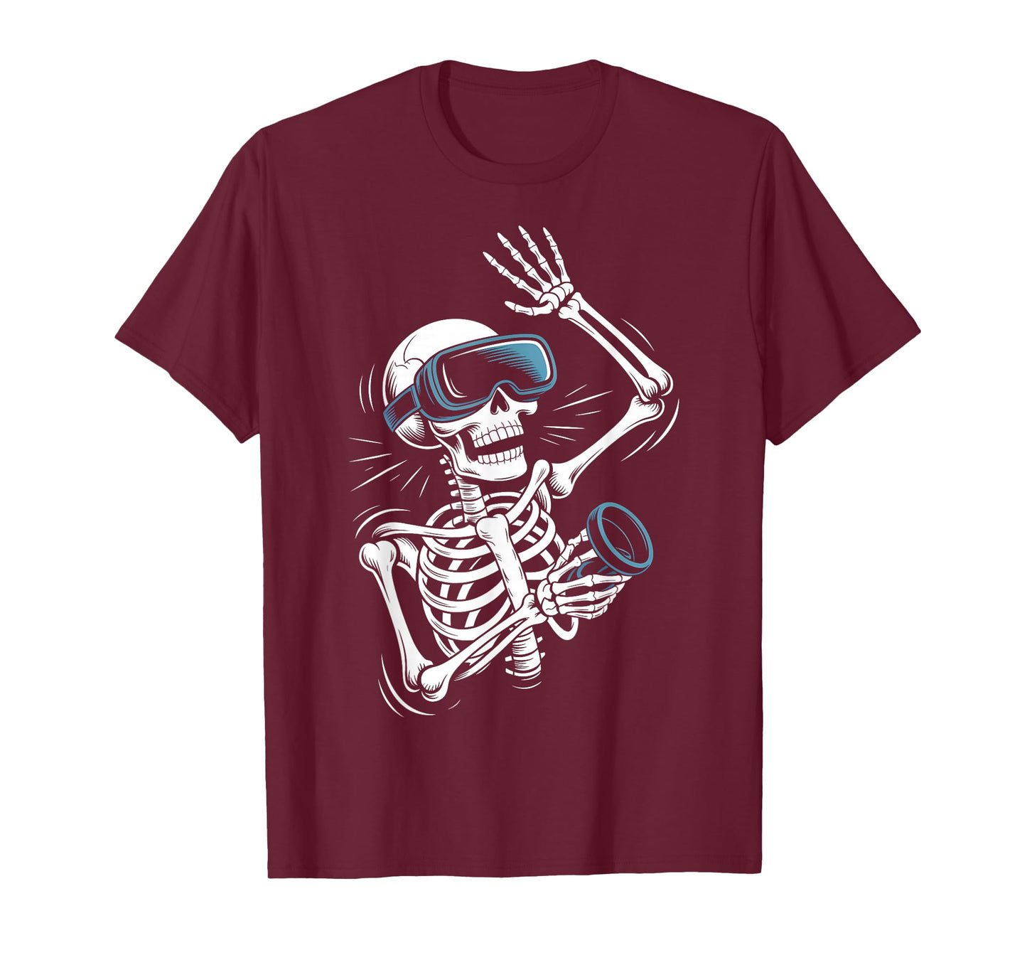 Halloween Skeleton VR Headset Costume T-Shirt