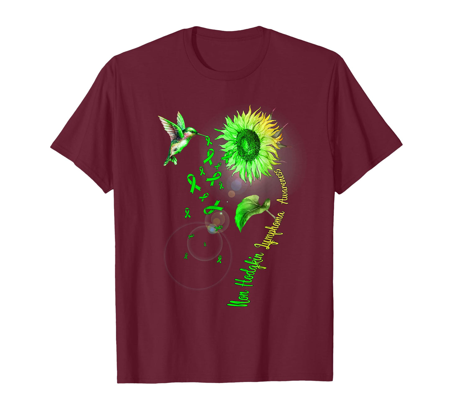 Non-Hodgkin Lymphoma Sunflower Hummingbird T-Shirt